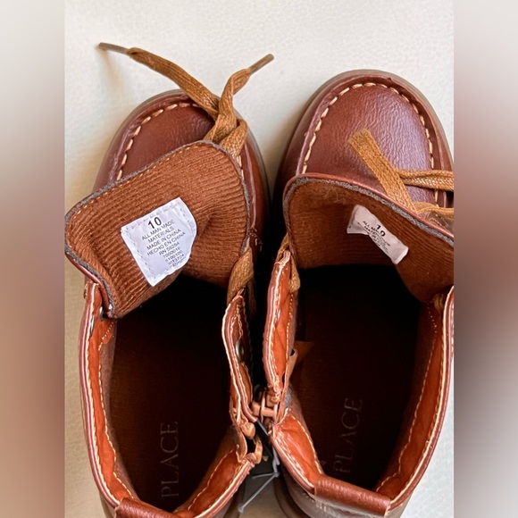 The Children’s Place Toddler Boys Lace Up Boots 10 - Picture 6 of 9